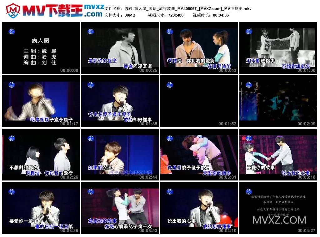 魏晨-疯人愿_国语_流行歌曲_MA409067